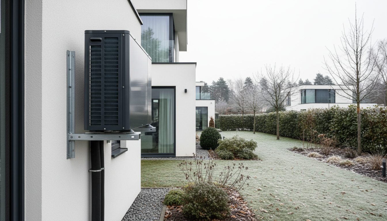 Airconditioning installatie bij moderne woning in Vlaanderen